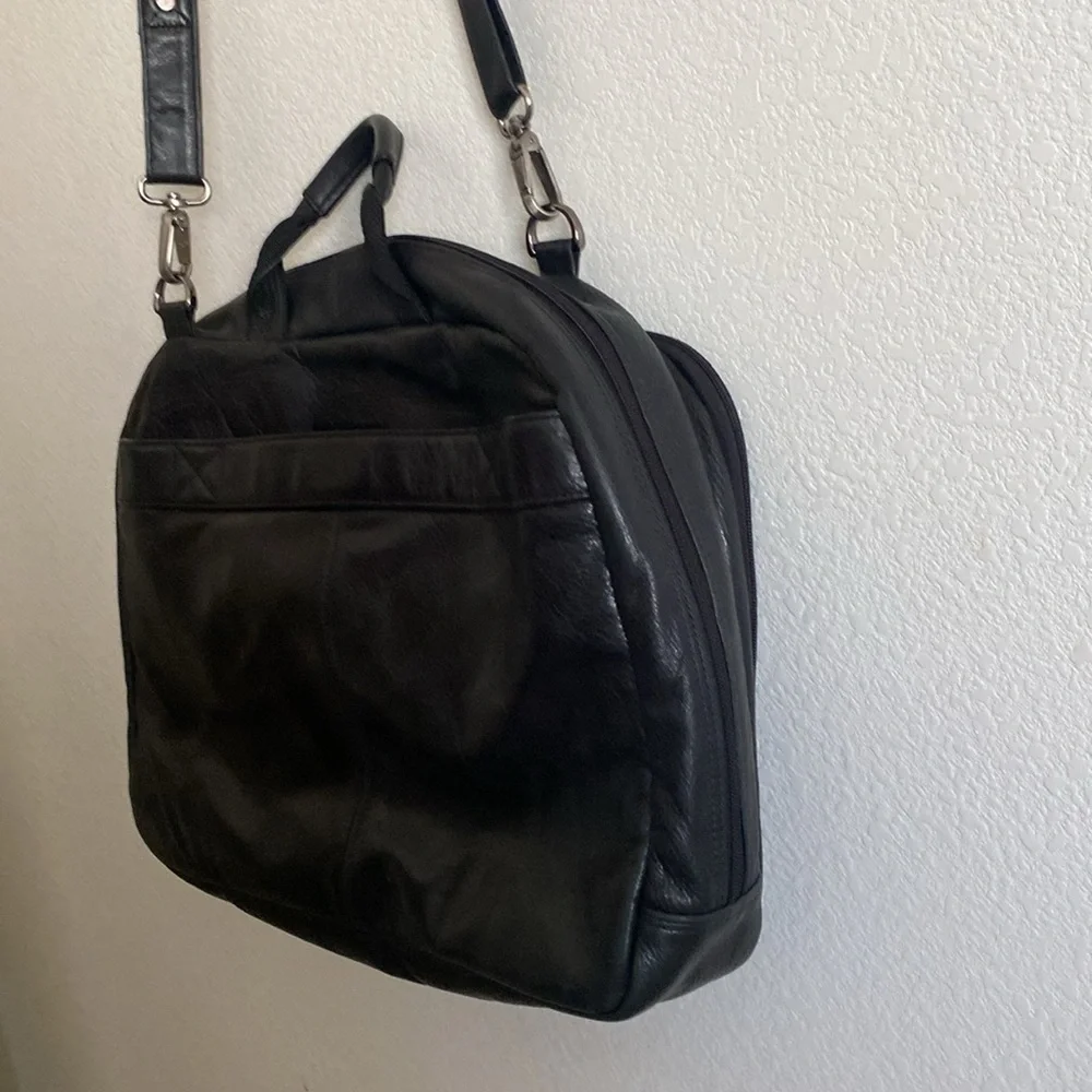 EL PORTAL Men’s Black Premium Leather Briefcase